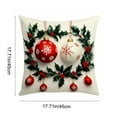 thumbnail image 3 of YIKA Santa Claus Christmas Tree Snowflake Elk pillow Christmas Pillow Covers 17.7x17.7 Inches Decorative Pillow Cases With Soft Fabric Hidden Zipper For Home Decor Cushion Throw Pillow A, 3 of 6