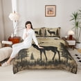 thumbnail image 4 of Castle Fairy Teens Female Men Animal Deer Twin Comforter Sets,Jungle Wildlife Bedding Set, 4 of 8