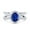 Blue Sapphire CZ, variant on Art Deco Oval Ring Paraiba Tourmaline CZ 925 Sterling Silver Size 6