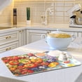 thumbnail image 6 of Yayeee Dish Drying Mat for Kitchen Counter 18"x24" Microfiber Absorbent Pad, Purple Floral Tomatoes, 6 of 7