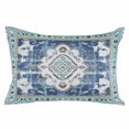 thumbnail image 2 of Blue Boho Body Pillow Cover, Pillowcase Protectors with Zipper, Breathable Decorative Throw Pillow Case Cover, Farmhouse Bohemian Medallion Oriental Flower Pillow Shams for Couch Sofa 24x36Inch, 2 of 8