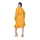 thumbnail image 3 of Vestido midi con abertura Roman Fashion /Tallas Extras, 4070 (Mostaza) amarillo 42, 3 of 5