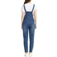thumbnail image 3 of Allegra K Women's Stretch Skinny Pant Casual Overalls Denim Suspender Jumpsuit, 3 of 5