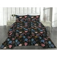 thumbnail image 2 of Ambesonne Floral Design Quilted Bedspread Set 3 Pcs, Art Silhouette Flower, Twin, Pastel Pink Sea Blue, 2 of 4