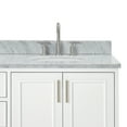 thumbnail image 4 of Ariel Stafford 73 Inch Double Oval Sink Vanity With Carrara White Marble Countertop W/0.75" Edge In White, 4 of 11