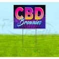thumbnail image 1 of Cbd Brownies (18" x 24") Yard Sign, Includes Metal Step Stake, 1 of 6