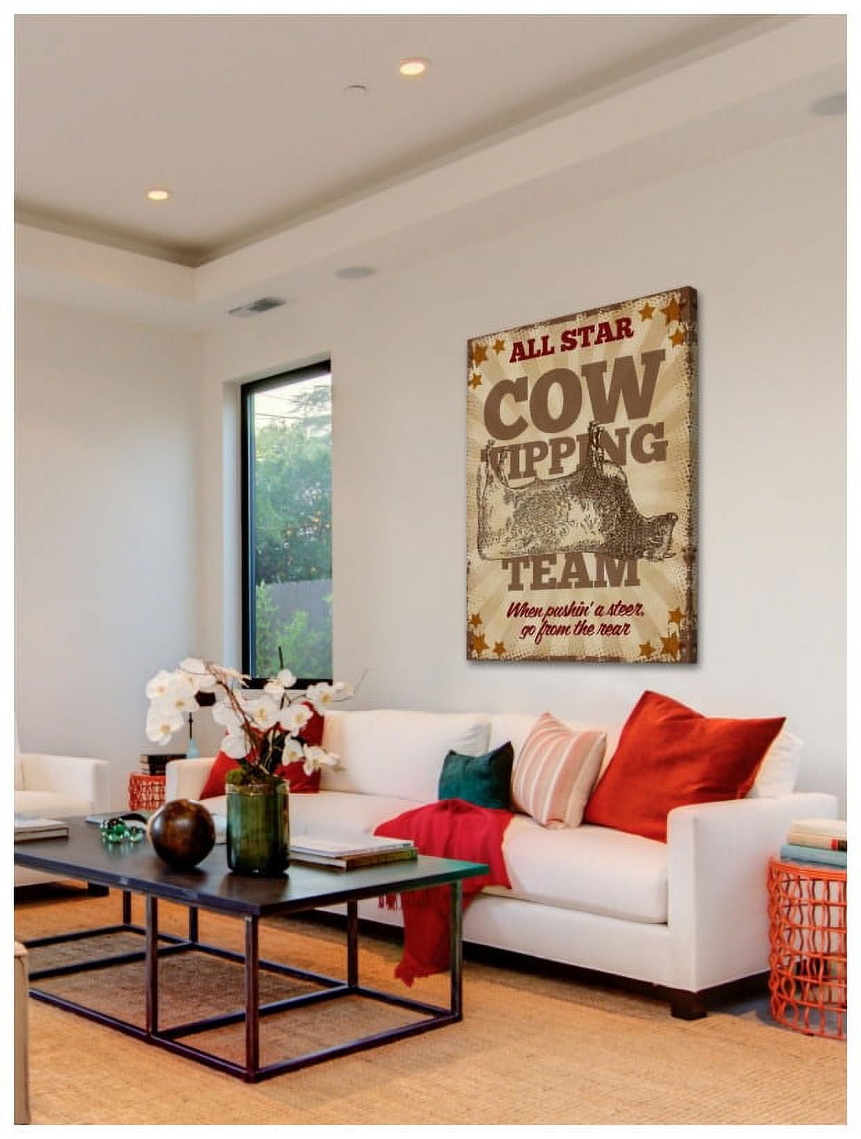 Marmont Hill "Cows Tipping" Painting Print on Canvas