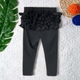 thumbnail image 2 of BOOMNY Toddler Girls Leggings Skiny Fit Pants for Girl Trendy Lace Trim Stretchy Lightweight Slim Fit Soft Athletic Joggers With Pocket, 2 of 5