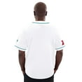 thumbnail image 2 of Men's-Starter White Miami Dolphins Relay Vintage Full-Button Baseball Jersey, 2 of 2