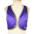thumbnail image 5 of YEAHDOR Boys Halloween Arabian Prince Cosplay Costume Theme Party Prince Dress Up Costume Glossy Waistcoat, 5 of 7