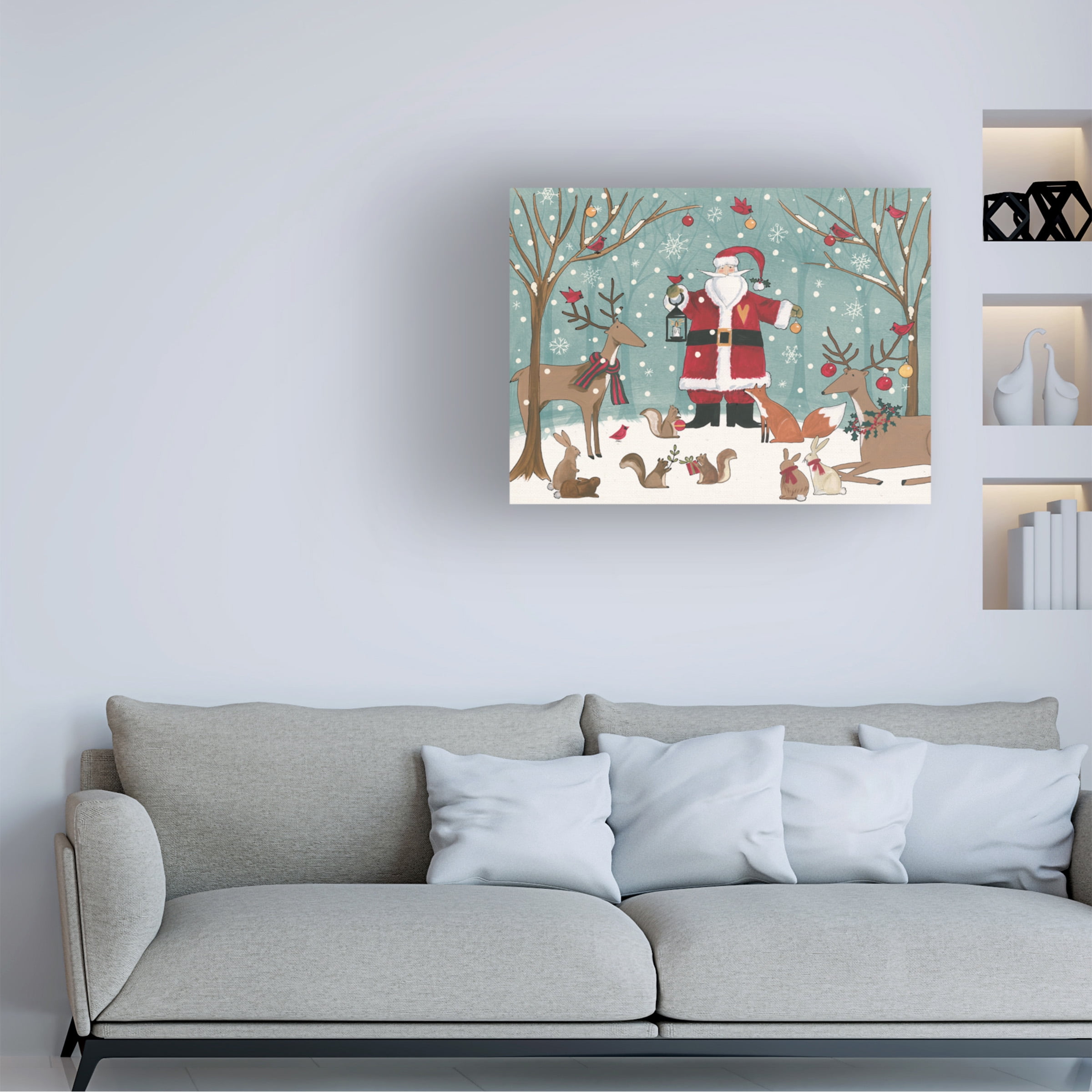 Trademark Fine Art 'Woodland Christmas VI' Canvas Art by Anne Tavoletti