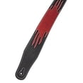 thumbnail image 6 of Walker & Williams GP-33 Red & Black Flames Padded Glove Leather Guitar Strap, 6 of 8