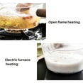 thumbnail image 3 of Glass Milk Pot with Wooden Handle 400Ml Cooking for Salad Noodles Gas Stove Cookware, 3 of 8