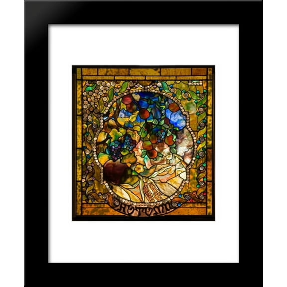 Autumn panel from the Four Seasons window 20x24 Framed Art Print by Louis Comfort Tiffany