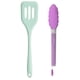 thumbnail image 1 of Juego de utensilios de cocina de silicona - El juego de herramientas de cocina incluye espátula de drenaje y clips para alimentos - 2 piezas, 1 of 5
