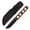 Amber PEI, variant on Tenable Foosa Fixed Blade Knife,3.06'' Rose Gold D2 Blade,Black Micarta Handle,G2020A1,with Sheath