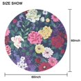 thumbnail image 6 of Pioneer Flower Floral Print Pattern Round Tablecloth 60"x60",Wrinkle Wipeable Table Cloth for Kitchen Dining Room Picnic Patio Party, 6 of 6