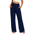 thumbnail image 3 of TaTaai Womens High Waist Wide Leg Yoga Pants with Pockets Loose Casual Trousers Bottoms for Daily Gym Summer, 3 of 9