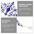thumbnail image 2 of FELTECHELECTR  Tiaras for Girls Hair Crown Band Rhinestone 30st Birthday Headband Bride Blue, 2 of 8