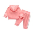 thumbnail image 4 of YOUYEDIAN Newborn Baby Girls Sweatsuit Cute Mini Hoodie Pullover+Sweatpants Outfits Infant Fall Winter Fashion Tracksuit Set Clothes (Pink, 9-12 Months), 4 of 8