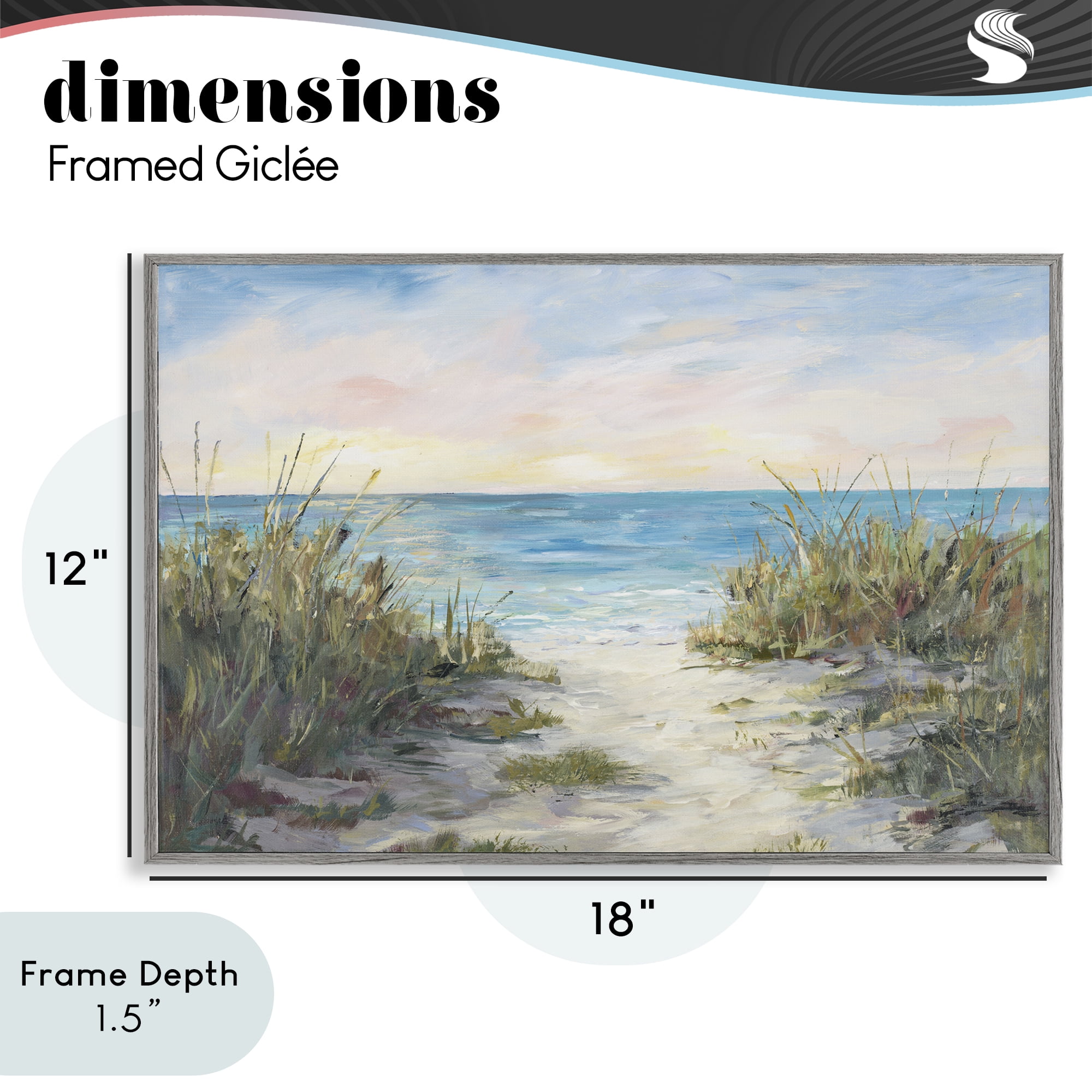 Stupell Industries Walk To The Beach Gray Framed Giclee Art, design by Julie DeRice
