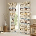 thumbnail image 3 of Homewish Vintage Aztec Geometric Blackout Curtains Set of 2 (52x84 Each),Rustic Farmhouse Cabin Window Curtains,Brown Blue Curtains and Drapes For Adults,Super Cozy Room Decor, 3 of 6