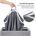 thumbnail image 2 of 142L Laundry Hamper with Lid & Removable Fabric Bag Laundry Basket with Handles for Closet Laundry Room Bedroom Bathroom Gray, 2 of 8