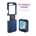 thumbnail image 6 of Cowithday for Samsung Galaxy Z Flip 5 Case, 2 in 1 Hard PC + Soft TPU Back Shell Heavy Duty Military Drop Protection Rugged Dual Layer Shockproof Hybrid Case for Galaxy Z Flip 5, Blue, 6 of 8
