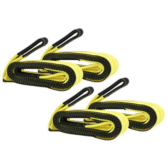 (4 Pack) Heavy Duty Tow Strap 4" X 20' Recovery Rescue 32000 LB Break Strength Towing