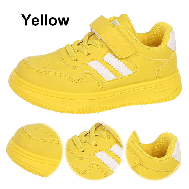 Zapatos deportivos Hugtrwg amarillo con soporte para el arco parte superior sintética cierre velcro suela goma