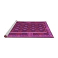 thumbnail image 2 of Ahgly Company Machine Washable Indoor Round Oriental Purple Traditional Area Rugs, 3' Round, 2 of 4