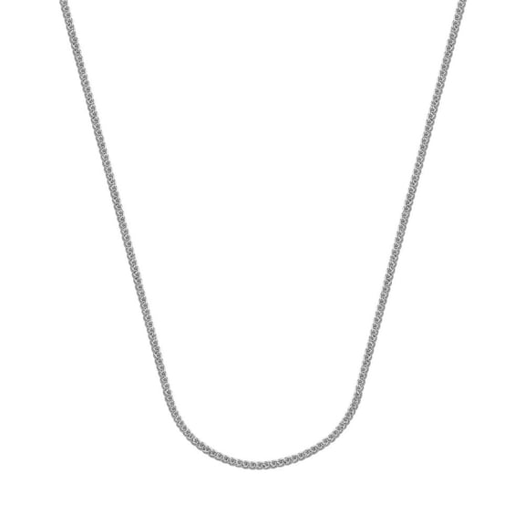 14k White Gold 1mm Square Triple Wheat Chain Necklace Lobster Lock Closure - 2.5 Grams - 18 Inch