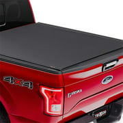 Truxedo 1471801 Tonneau Cover PRO X15 Soft Roll-Up Hook And Loop; Lockable Using Tailgate Handle Lock; Black Matte; Woven Fabric