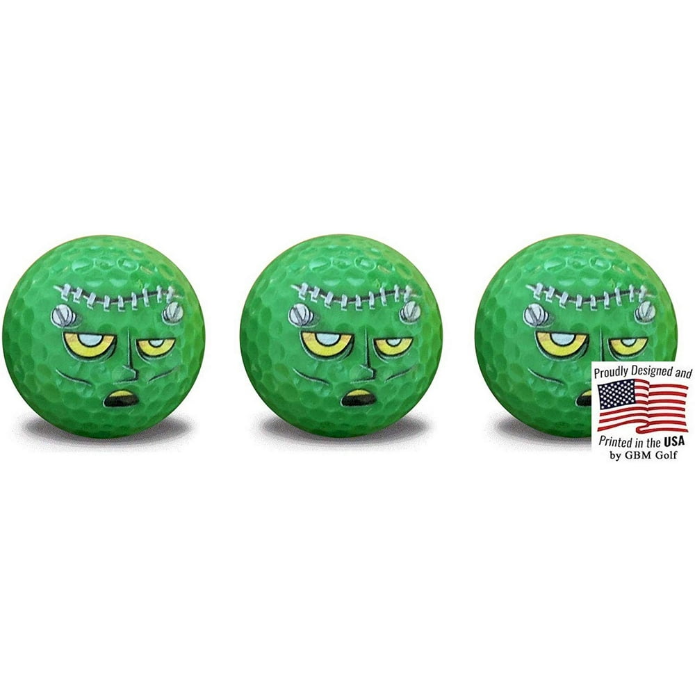 Halloween Frankenstein Monster Golf Balls 3 Ball pack Frightening