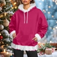 thumbnail image 2 of Women's Trim Hoodie 2025 Casual Fall Winter Plain Drawstring Hooded Sweatshirt with Pockets Pullover Top, 2 of 6