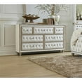 thumbnail image 2 of Maklaine Velvet Ivory and Camel Dresser Rectangular Felt Lined 38.5" x 60.5" x 17.75" Assembled, 2 of 5