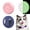 Pink + Glow-in-the-Dark + Dark Blue, variant on SENHAWK 3 Pack Paw Print Silicone AirTag Holder for Pet Collars, Compatible with Apple AirTag, Mini Glow in Dark Anti-Lost Tracker Cover, Bite Resistant Protective Case for Cats & Small Dogs