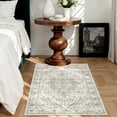 thumbnail image 3 of ATHOPE 2x3 Entryway Rugs for Entrance Kitchen Bathroom, Washable Soft Small Area Rug with Non-Slip Backing, Floral Vintage Distress Print Pattern Doormat, Cream, 3 of 8