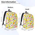 thumbnail image 3 of Honeii Avocado And Pineapple Print Canvas College Laptop Backpack, Durable Rucksack Travel Notebook Bag School Backpack Book Bag for Men Women-Medium, 3 of 7
