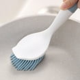 thumbnail image 4 of TZYUDK Dishwashing Brush With Handle Dishwashing Brush With Built-in Spatula For Cleaning Cutlery And Pots And Pans Dishwashing Brush For The Kitchen Sink Blue Plastic, 4 of 6