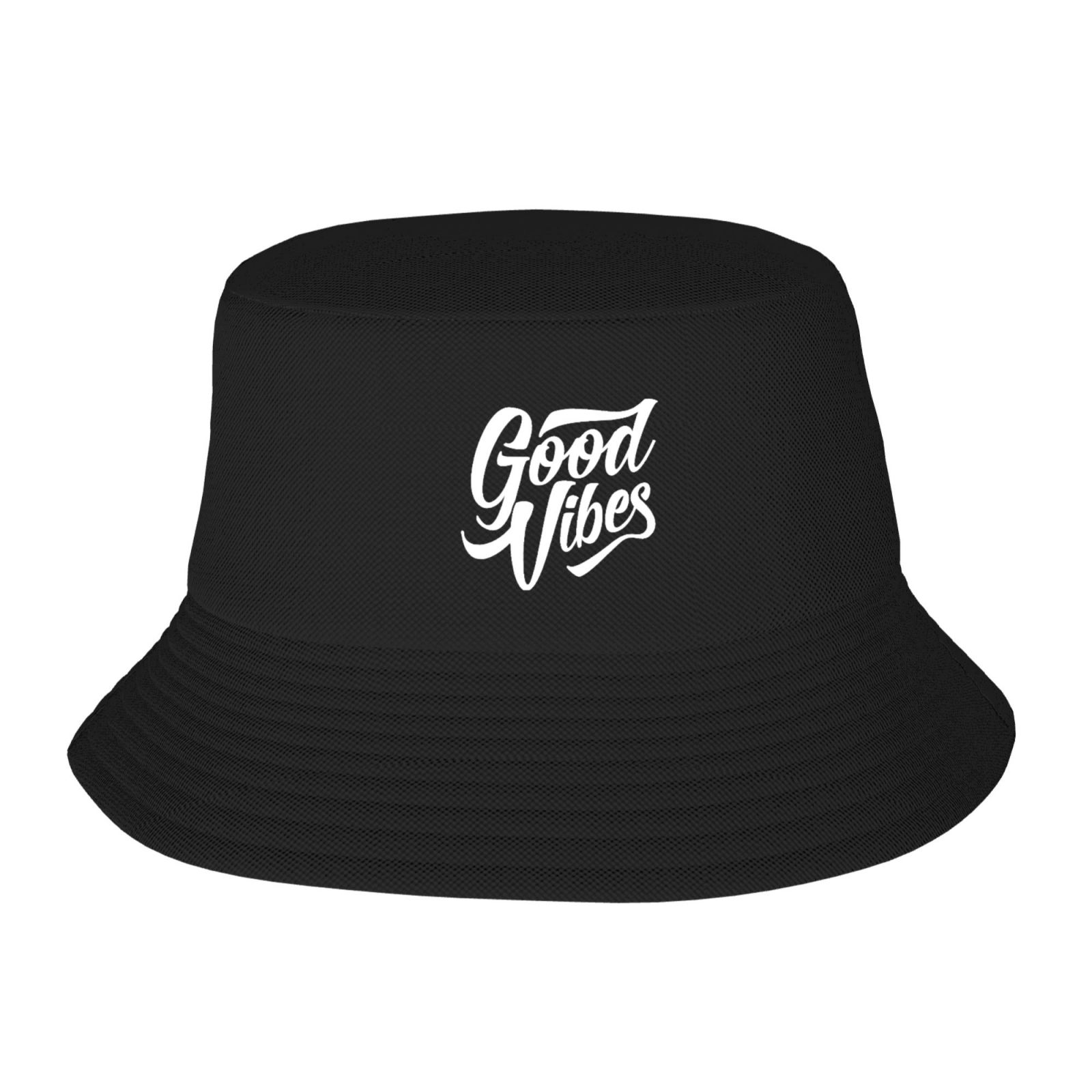 Good Vibes Bucket Hat For Women Foldable Sun Hat Unisex Outdoor Fishing