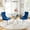 Square Dining Table of 3, variant on 5-Piece Round Dining Table Set for 4, 36" Tempered Glass Top, Stainless Steel Legs, Tufted Velvet Chairs for Apartment, Kitchen