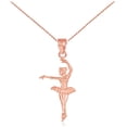 thumbnail image 1 of ROSE GOLD BALLERINA DANCER CHARM PENDANT NECKLACE :  10K  Pendant with 16" chain, 1 of 1