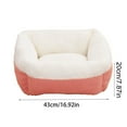 thumbnail image 3 of 16.92 In Deluxe Winter Pet Bed - Extra Soft Fluffy Round Cat Dog Bed with Non-Slip Bottom for Indoor Use Comfortable Sleeping Mat for Small Animals Easy to Clean, 3 of 6