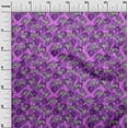 thumbnail image 3 of oneOone Tissu Polyester Spandex Violet Matériel de Robe Tropicale Tissu Imprimé Tissu au Mètre 56 Pouces de Large, 3 of 5