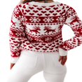 thumbnail image 2 of Chandail de Noël Laid pour Femmes Flocon de Neige Élan Manches Longues Tricot, 2 of 6