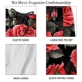thumbnail image 4 of luoweisi Men's Beach Shorts Quick Dry Swim Trunks with Mesh Lining Roses 2XL, 4 of 5