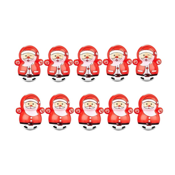 Vaso decorativo de muñeco de nieve para decoración del hogar, vaso oscilante de Navidad divertido, juguetes para el hogar y al aire libre, 10 Uds. Papá Noel
