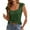 Dark Green, variant on Sherrylily Women Cap Sleeve Scoop Neck Tank Tops Casual Solid Basic Tee Shirts