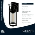 thumbnail image 2 of Ambiate Crespa Lantern-Style Wall Sconce, Motion Sensor, Medium Base (E26) Socket, Black Finish, Clear Glass Shade, for Porches, Patios, Garage Openings, Commercial or Residential, ETL, 2 of 5